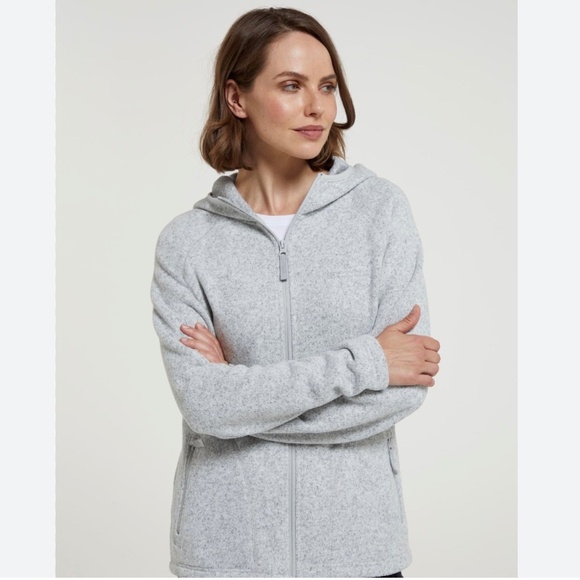 Mountain Warehouse Tops - Mountain Warehouse Nevis Full Zip Fleece Lined Hoodie Grey Womens Size 10 NWT